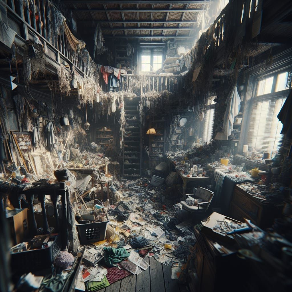 Extremely messy house  by @HannibalBarley