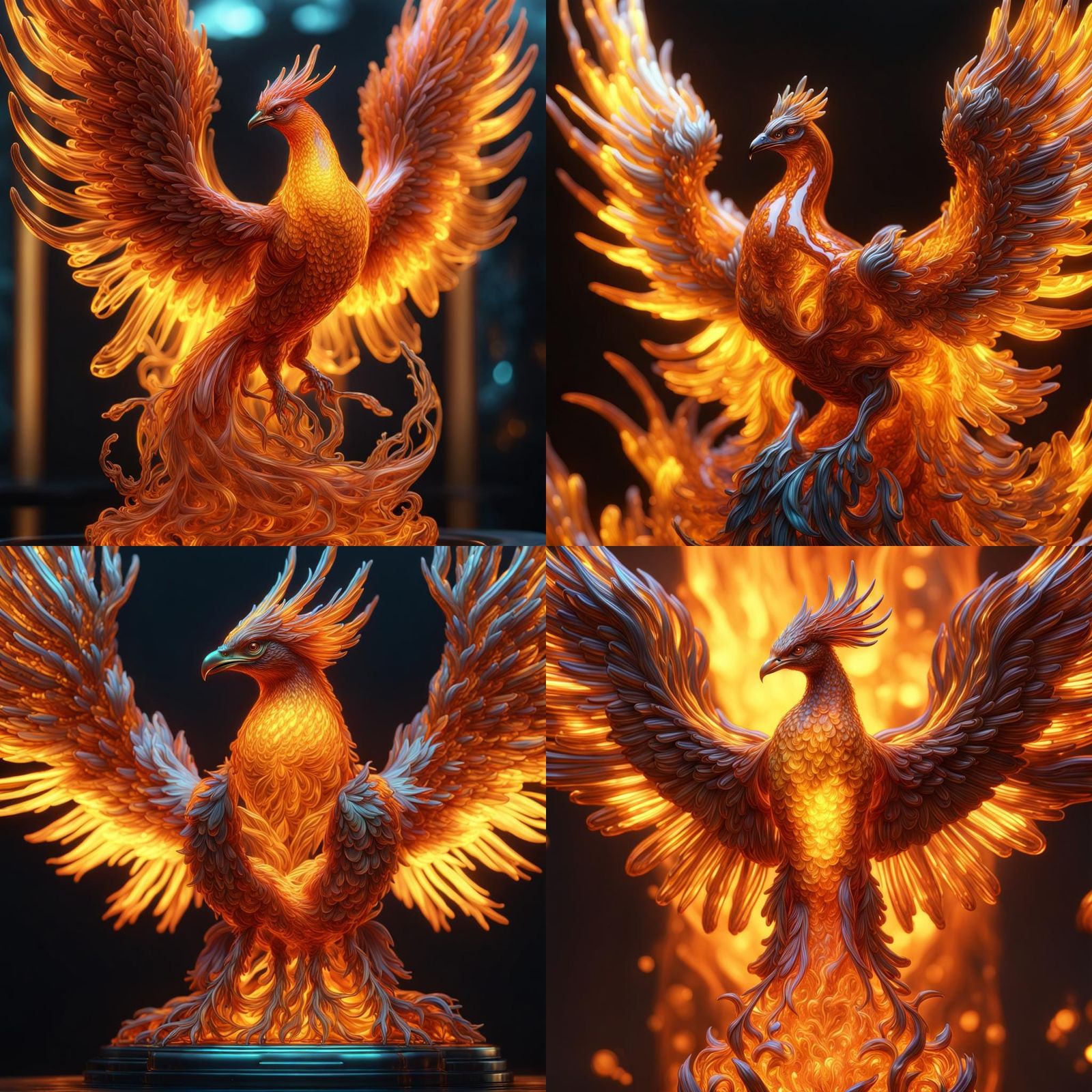 phoenix amber sculture
