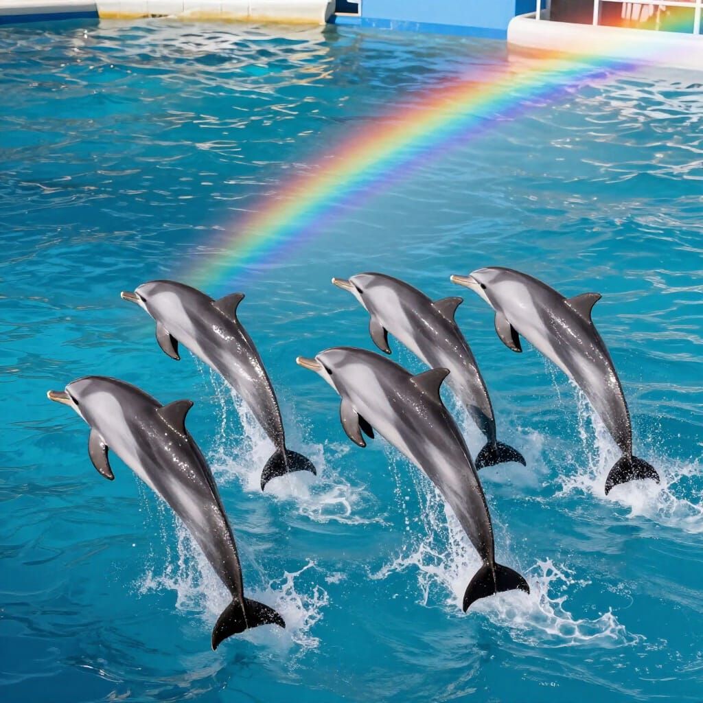 Dolphins Leap in Synchronized Ocean Spectacle