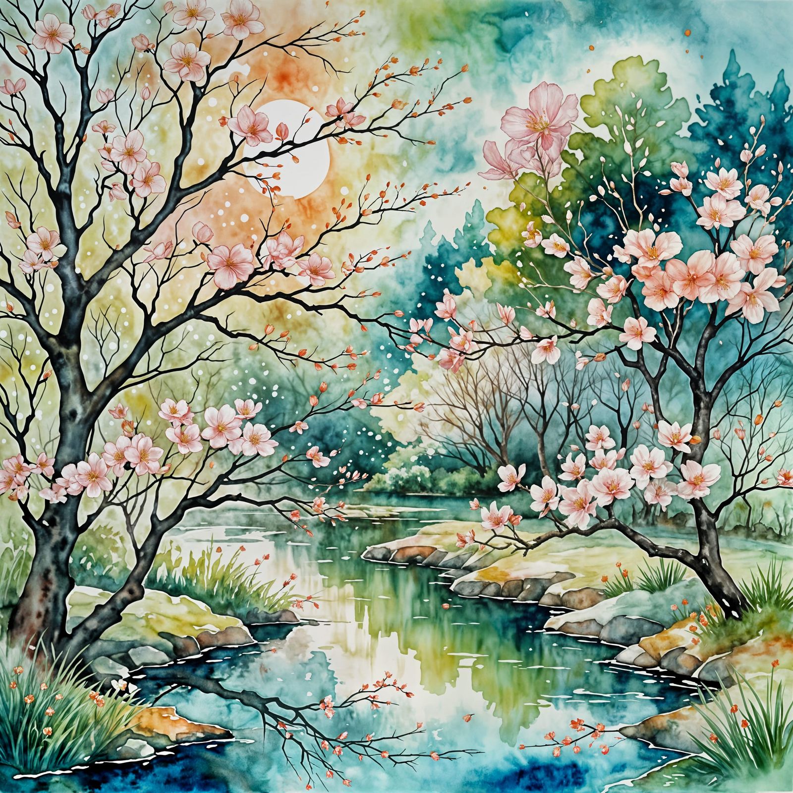 Cherrytrees in Bloom   by @TSharp 