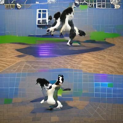 That border collie can dance!
