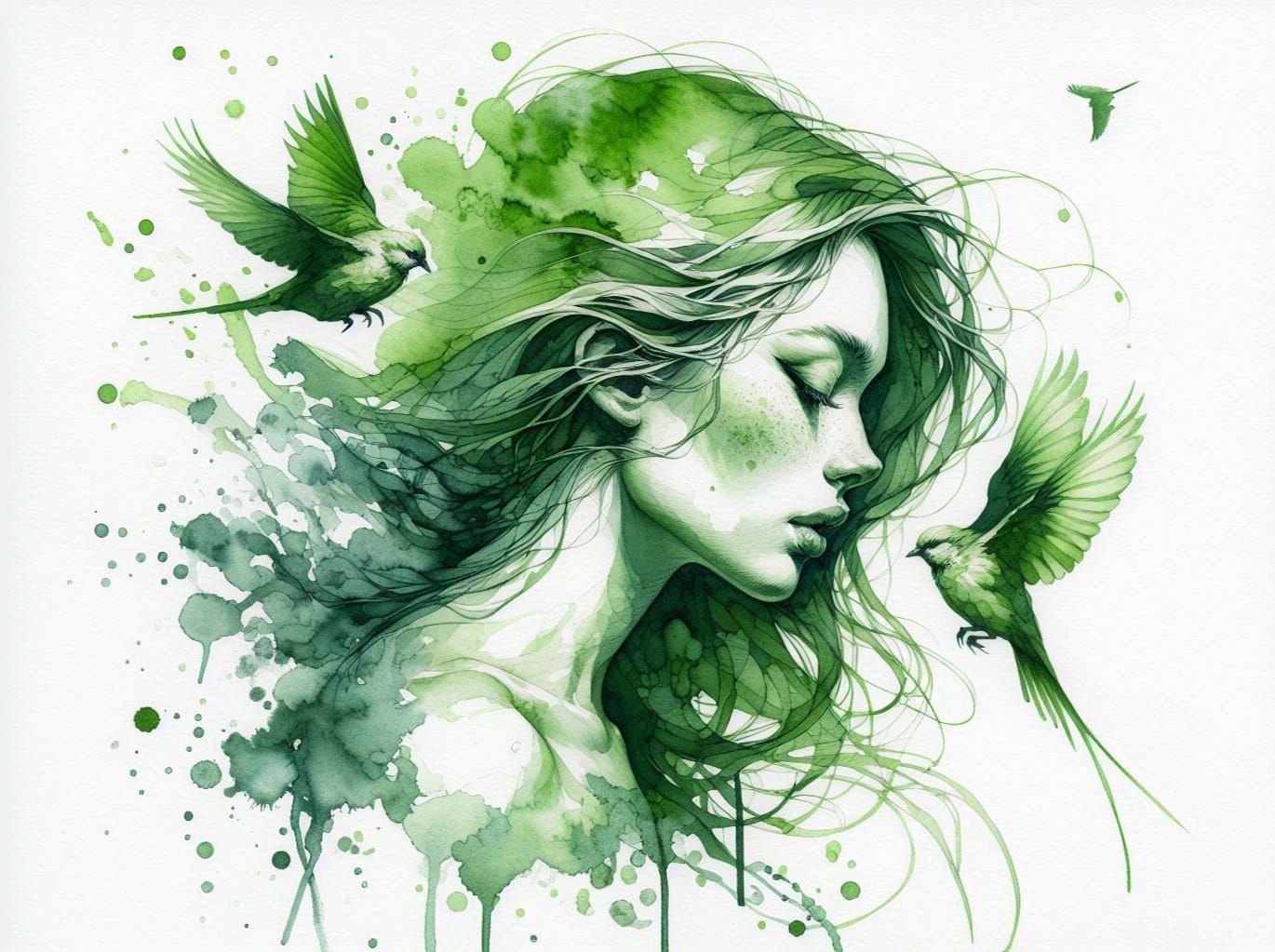 Verdant Reverie 🌿🎨🕊️