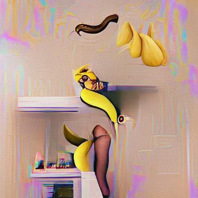 Simple Banana Still Life Generated by AI