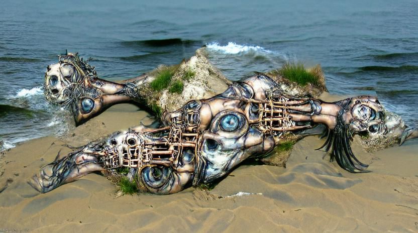 biomechanical effigy by the dead shore