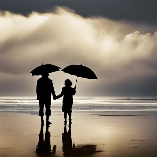 a rainy day at the beach  by @Art_Attack