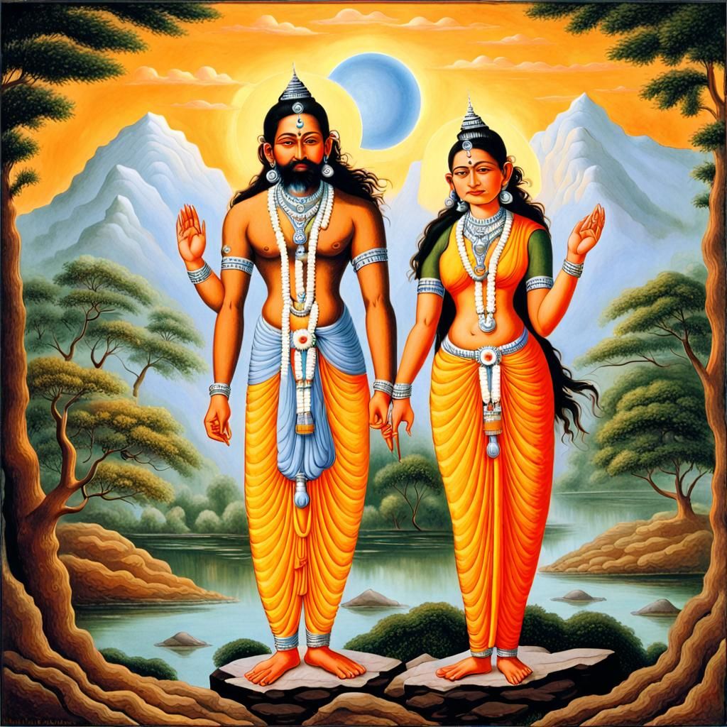 A Mid Age Man And Women In Search Of Moksha Freedom Liberation From Rebirth Or Saṃsāra