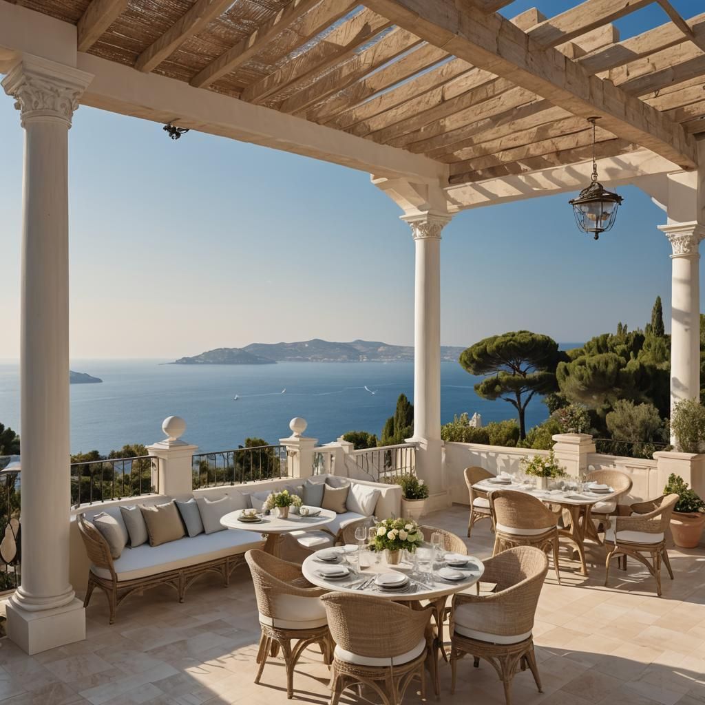 Mediterranean Sea villa view

