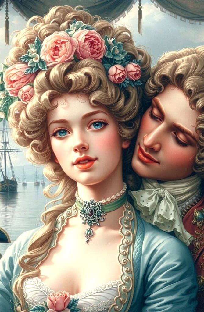 Romantic 18th Century Couple