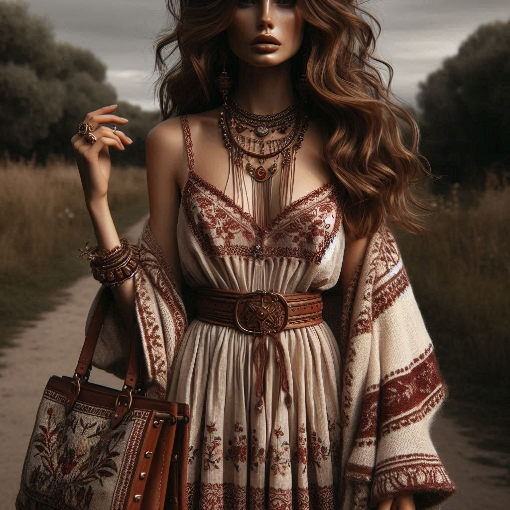 linen dress and cardigan