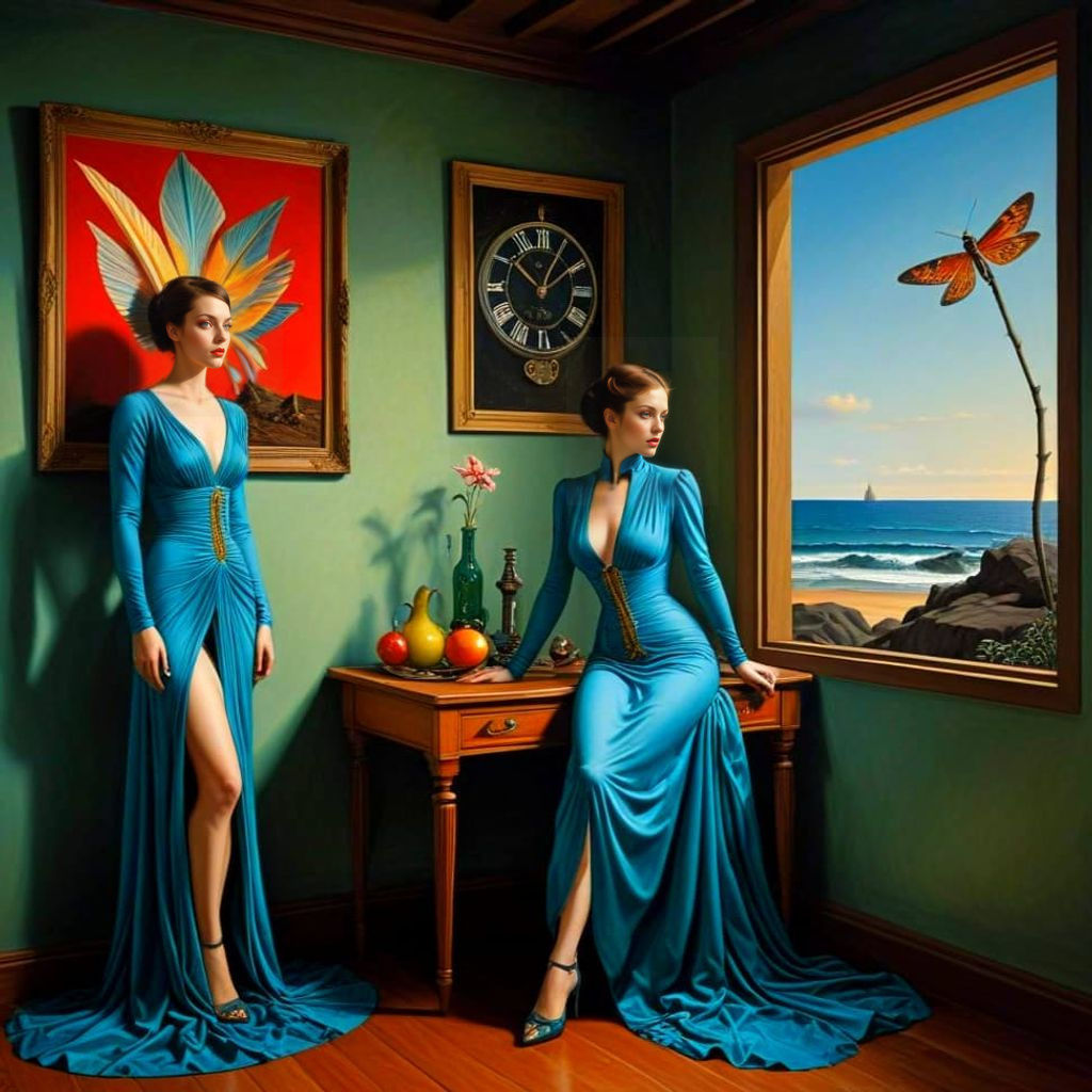 Surrealistic Fantastical Artwork in Vibrant Colors