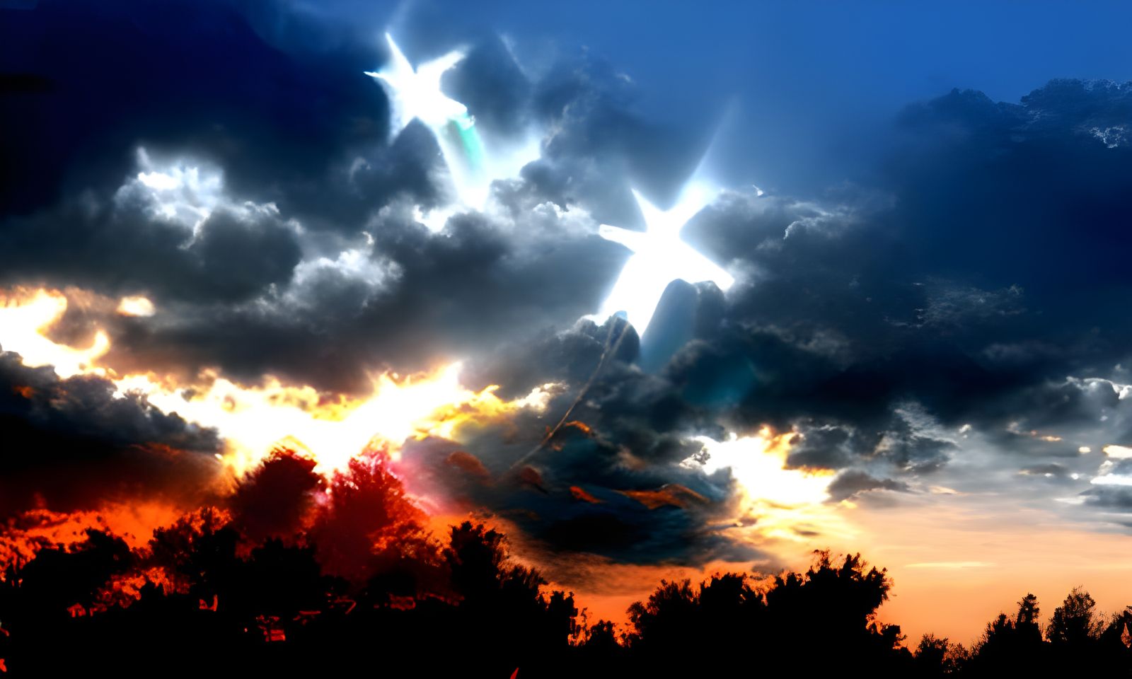 The fourth day God created the day and night AI Generated Artwork