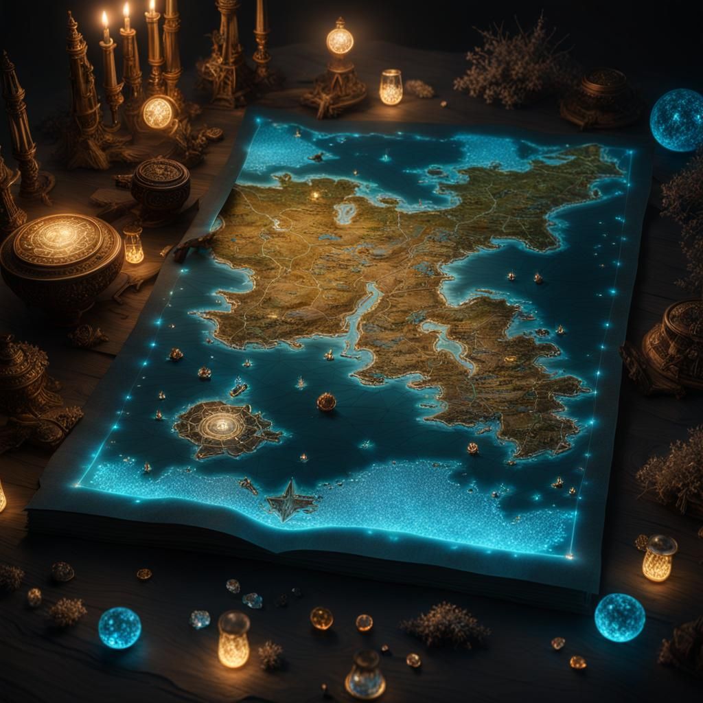 Magical treasure map   by @Please_follow_me_thank_you
