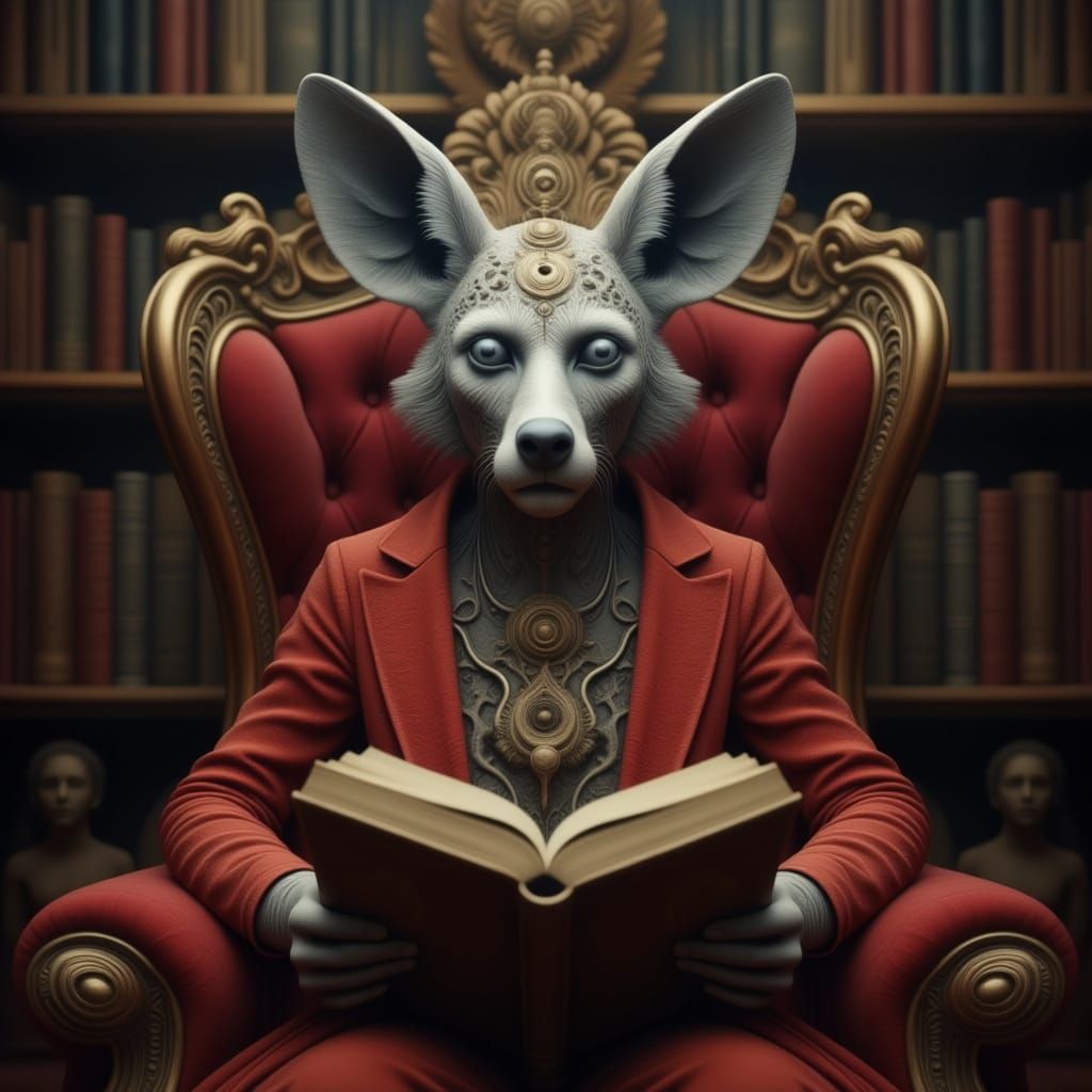 <lora:The Atherns Flux:1.0> A bizarre Hyena.