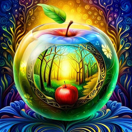 Fortune teller apple - AI Generated Artwork - NightCafe Creator