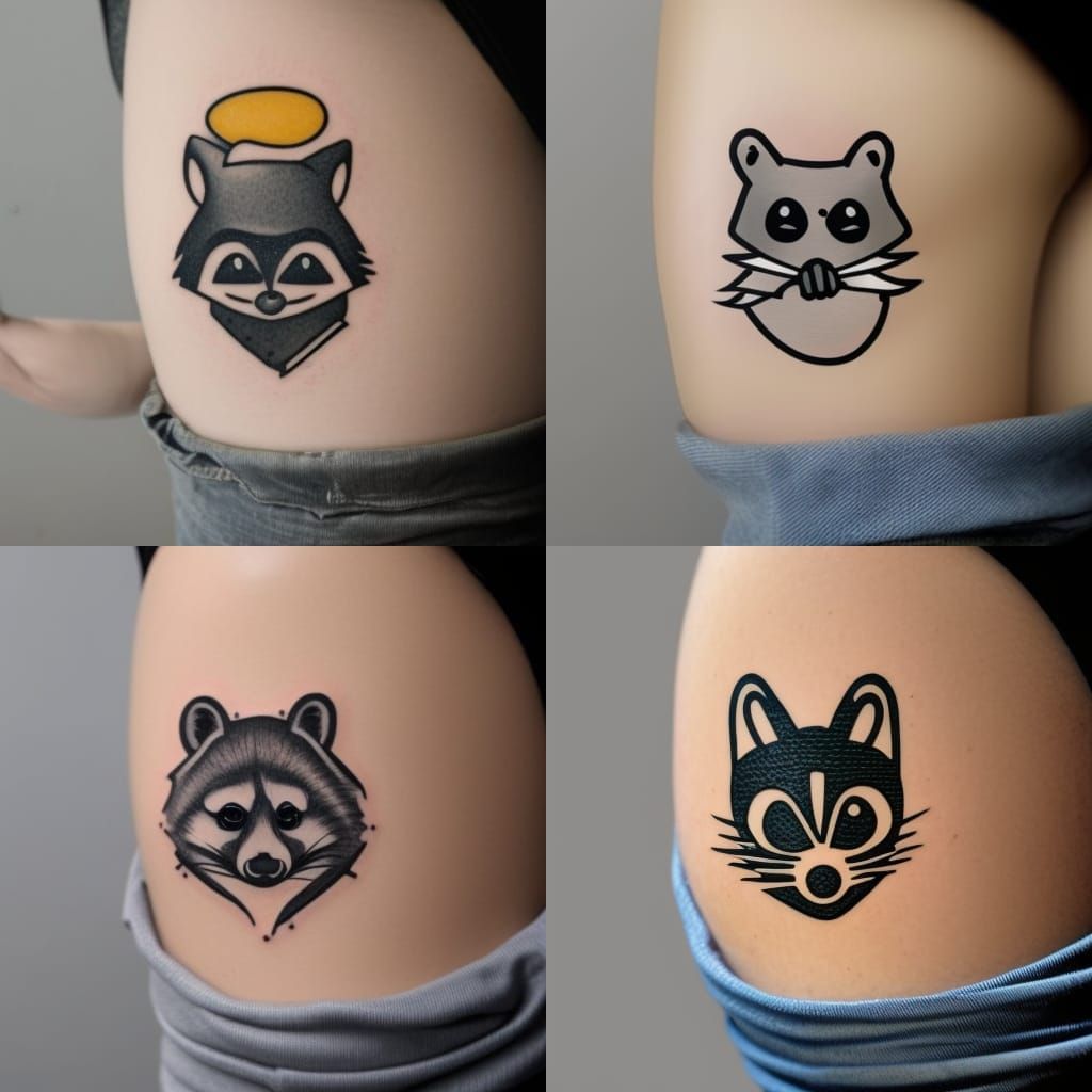 Amazoncom  Raccoon Collection Raccoon Temporary Tattoos  Beauty   Personal Care