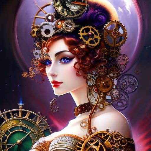 Steampunk woman  by @Kate S