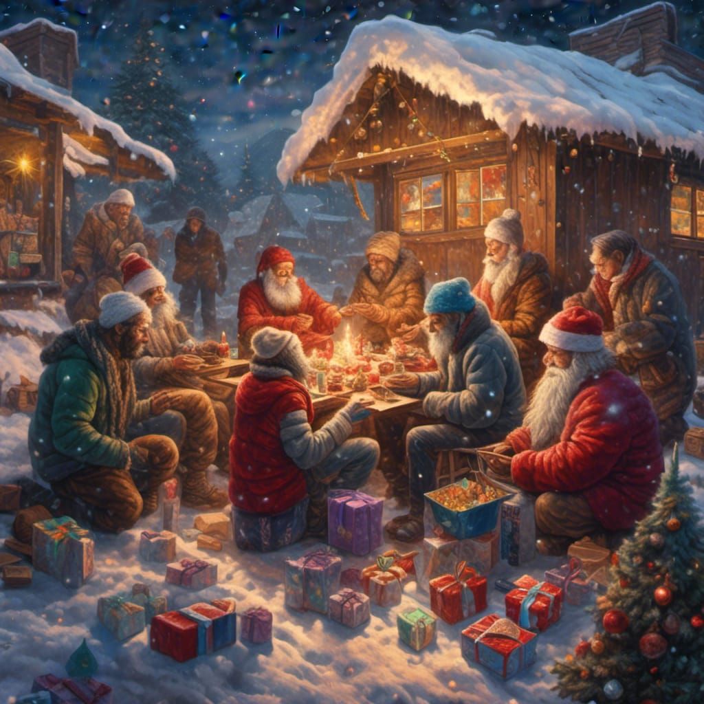 <lora:NC Hyperreal:1.0> "A 4k ultra oil painting of homeless...