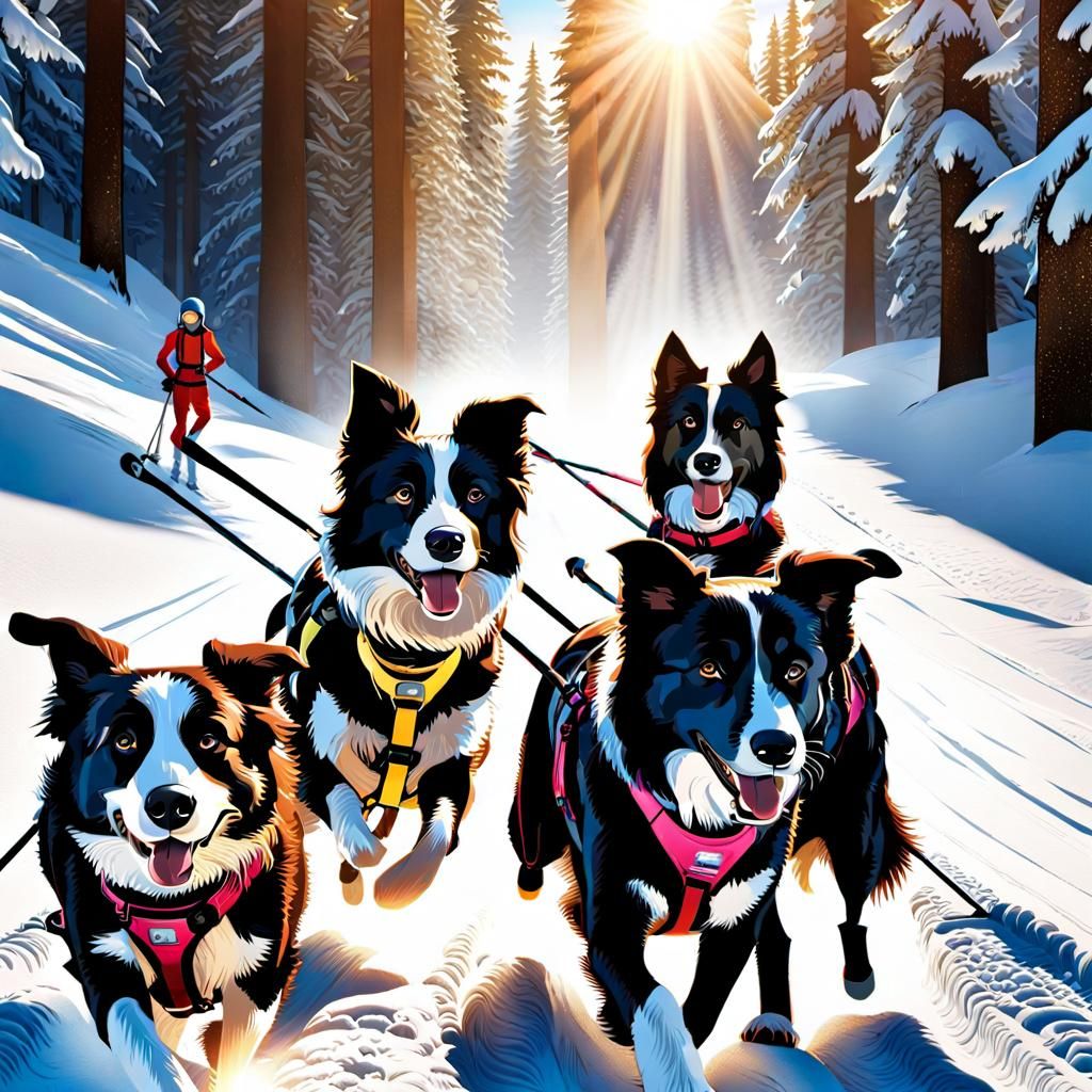 Skijoring with Dogs