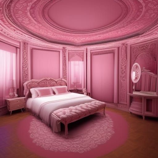 pink bedroom - AI Generated Artwork - NightCafe Creator