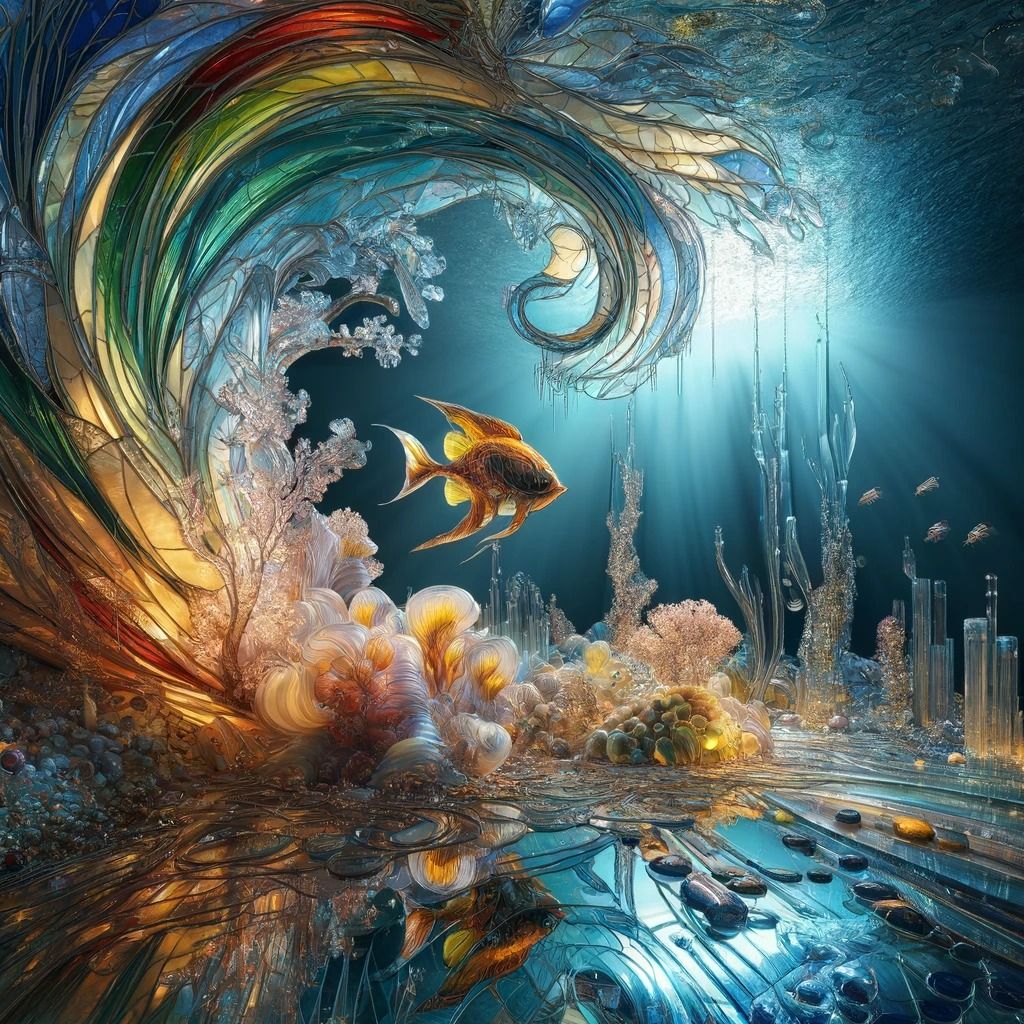 Vortex of the Vivid Depths: A Journey Beyond the Sea Glass Veil