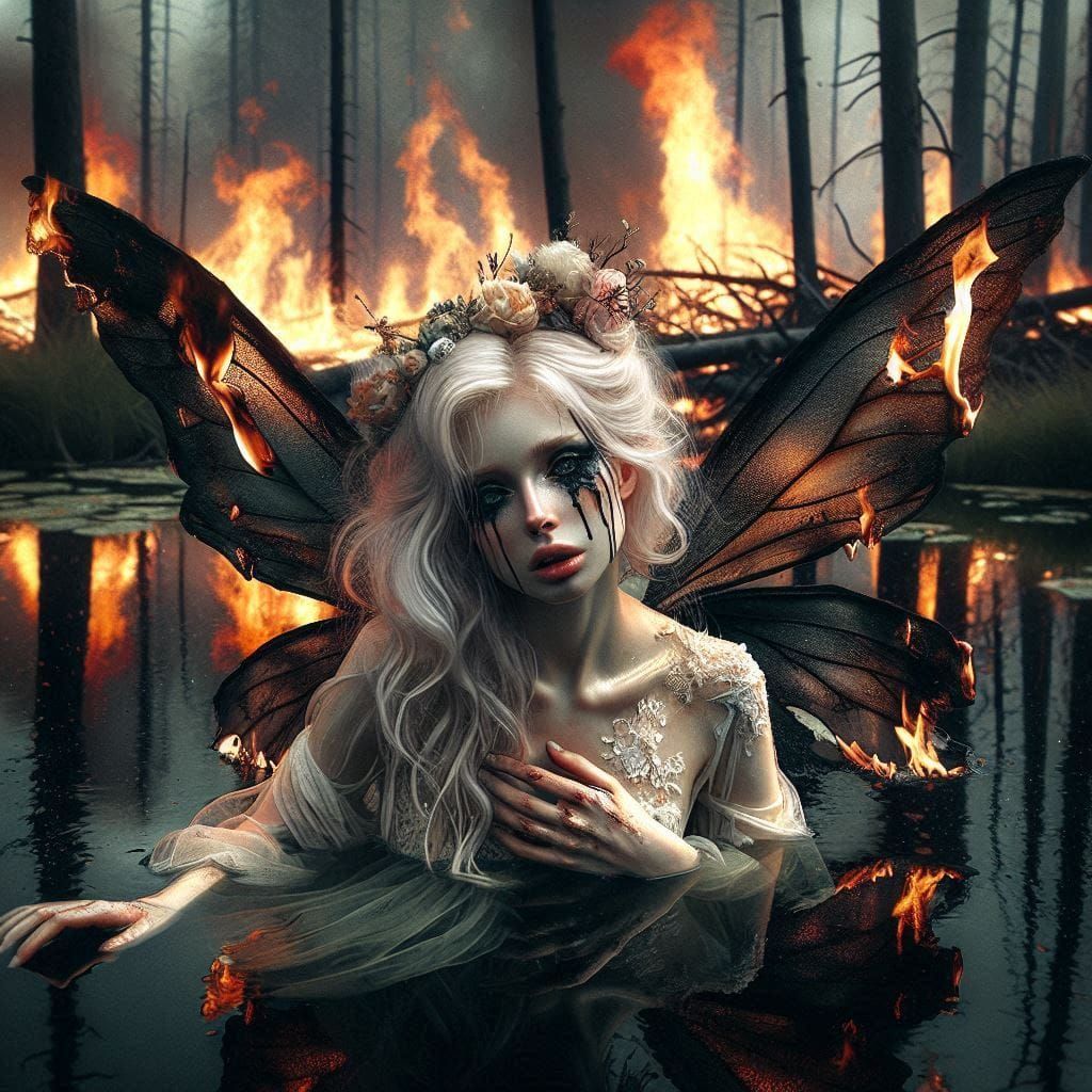 Damaged in fire fairy