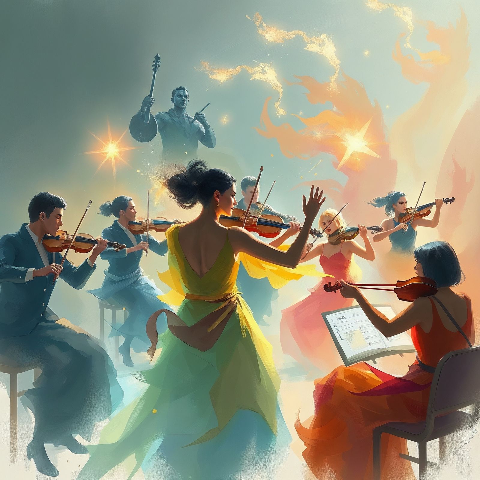 Quantum healing orchestras conducting energy symphonies