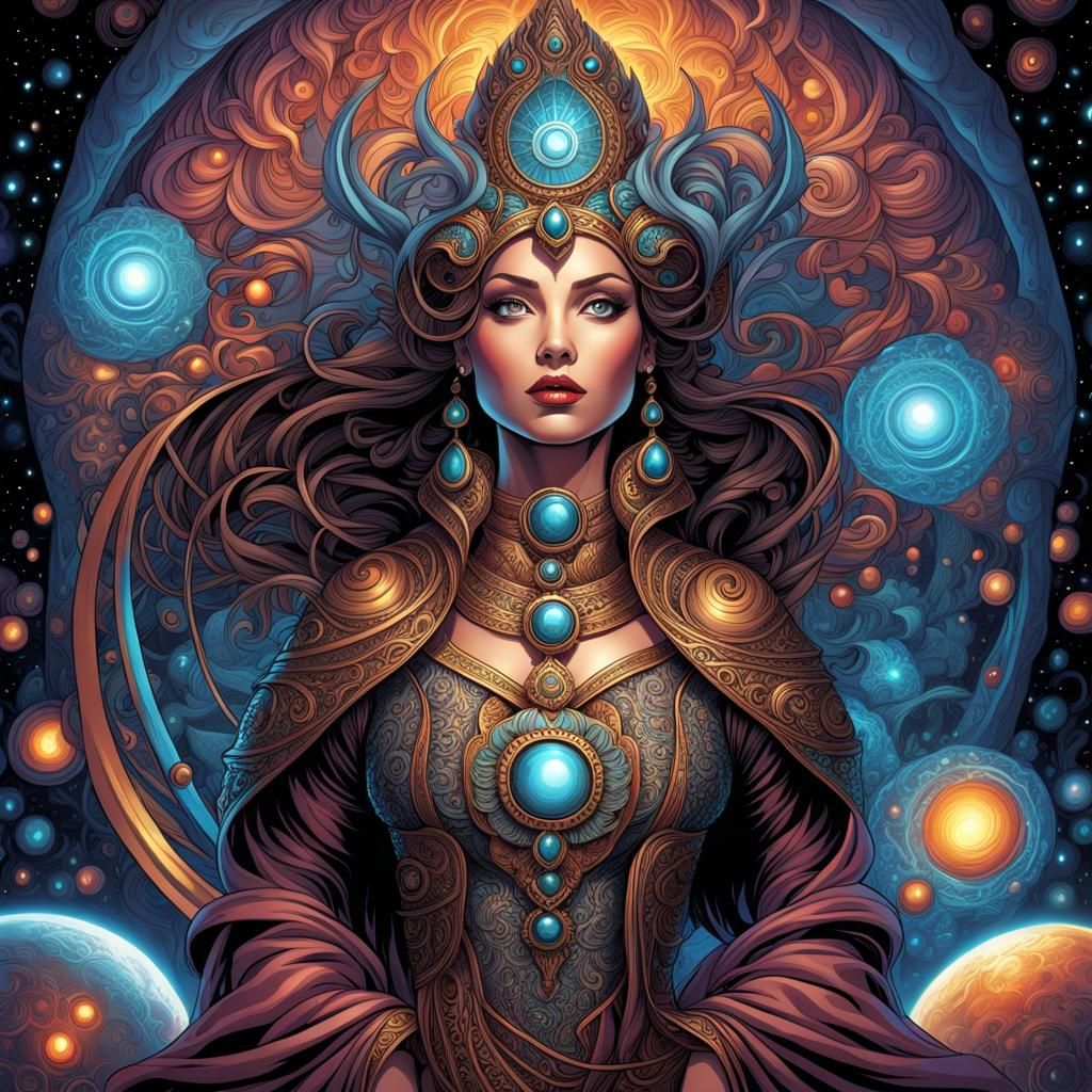 Arcane Sorceress - Ai Generated Artwork - Nightcafe Creator