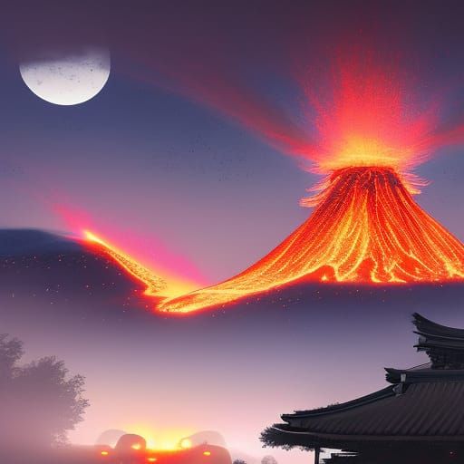 The volcano has woken up