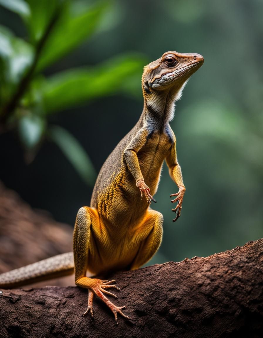 Kangaroo lizard in the western ghats