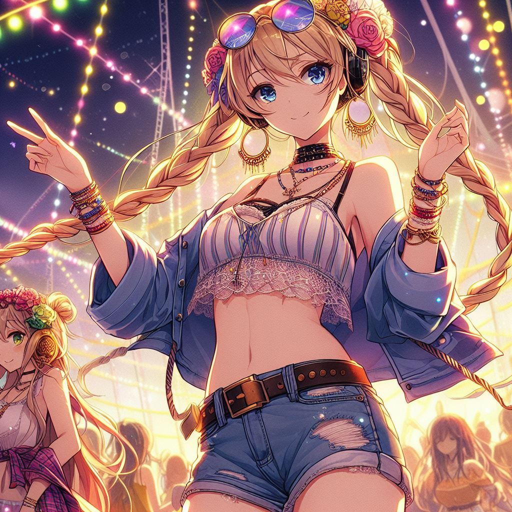 "Let's Party!" Anime Girl