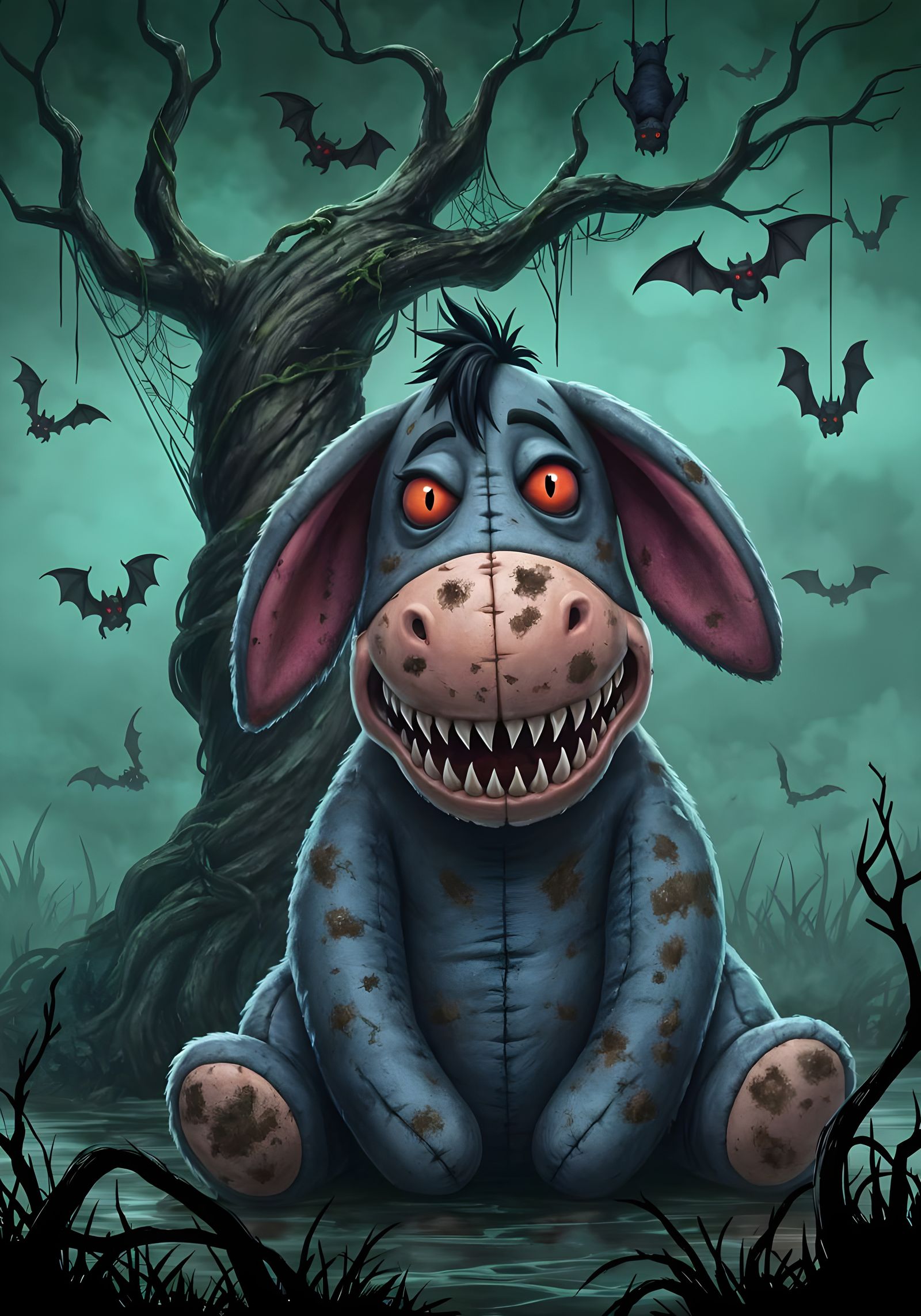 Creepy Eeyore Plush Toy  by @Good_Vibes_Only