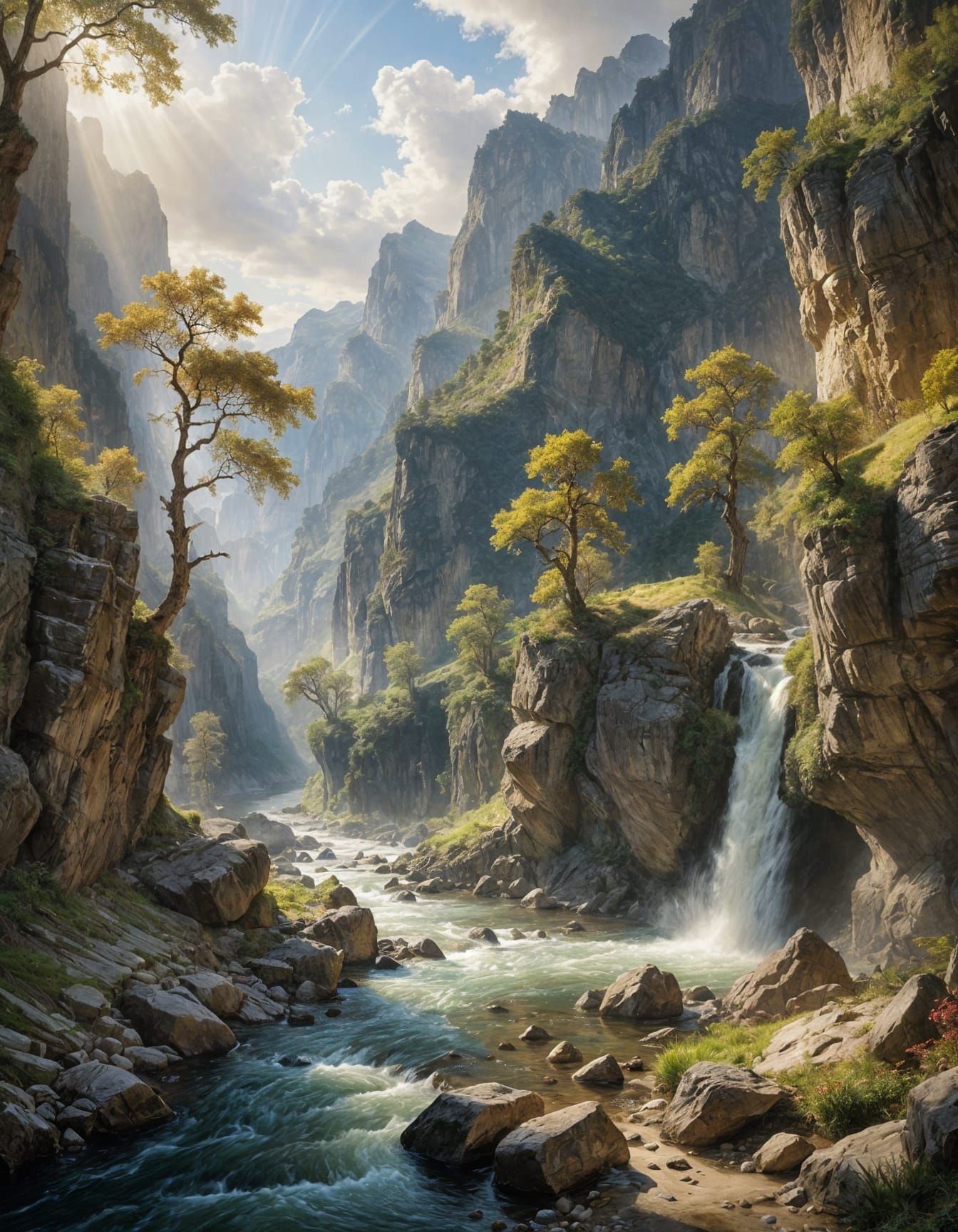 The waterfall.   by @Terra