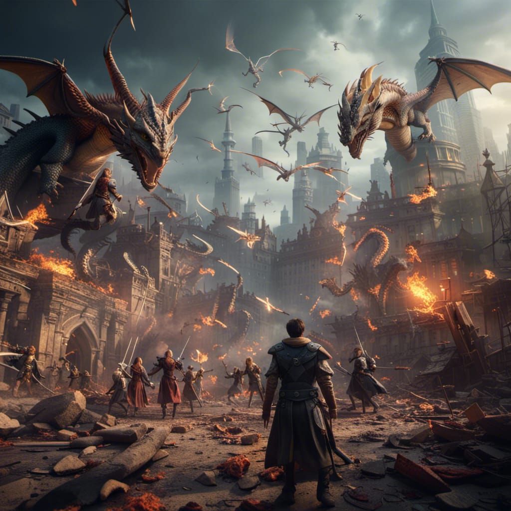 Dragons attack on people