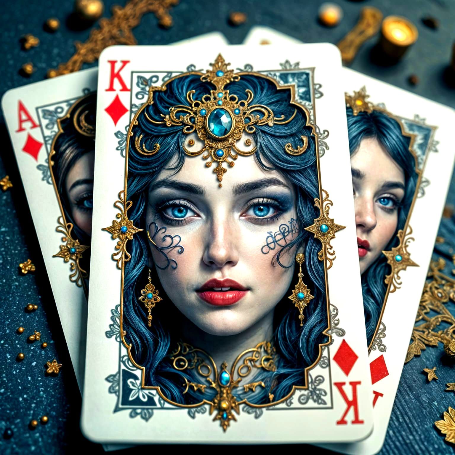 The Faces of the Deck detailed matte painting, deep color, fantastical, intricate detail, splash screen, complementary colors, fantasy conce...