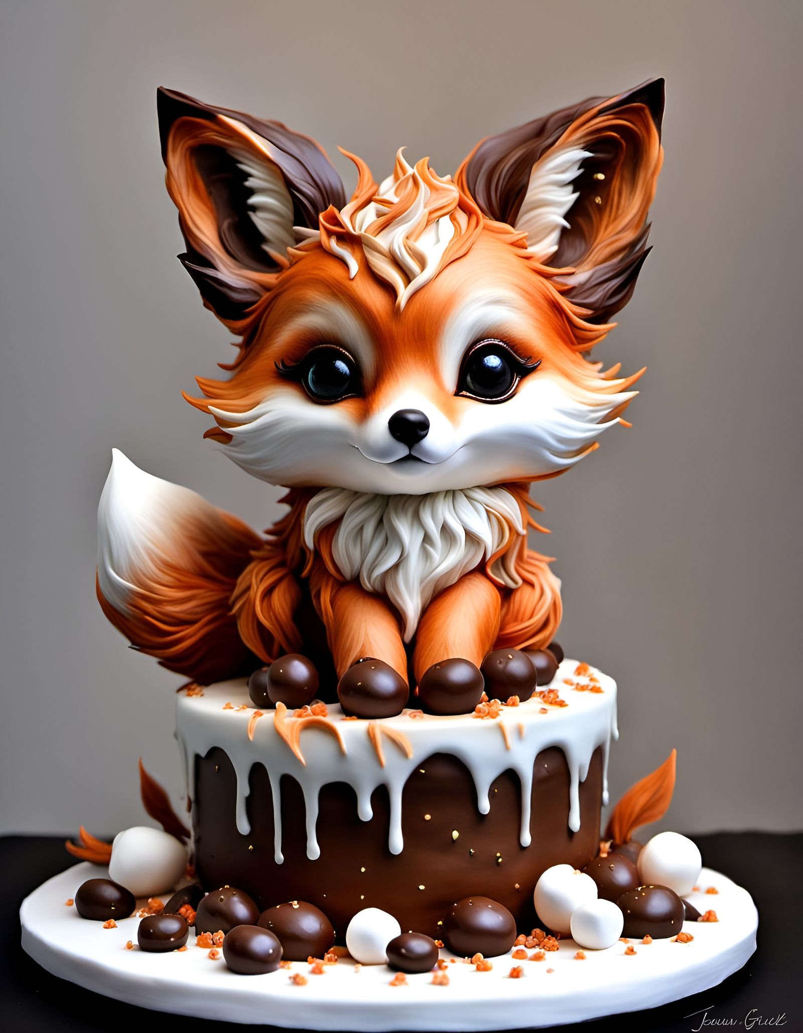 Smores Autumn Fox Cake