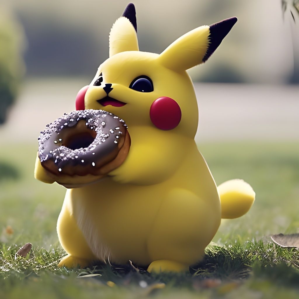 Little Pikachu Loves Donuts  by @MangoWifi831