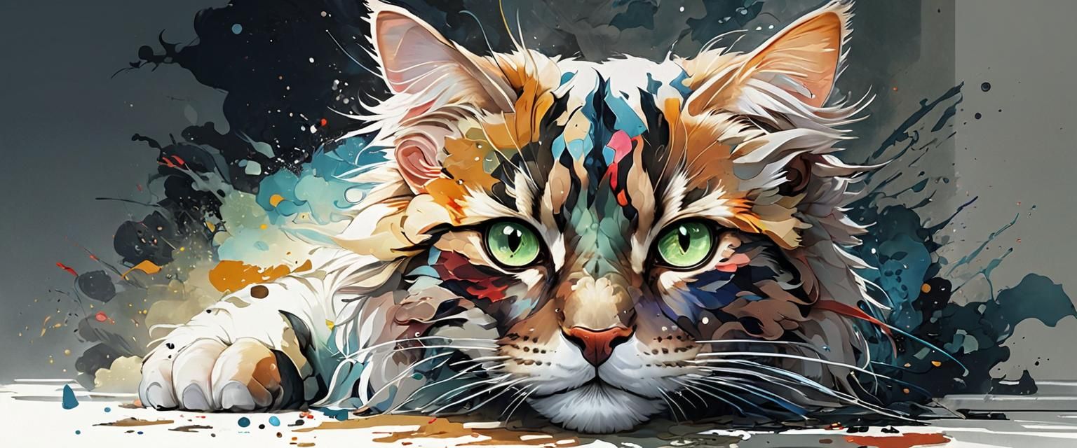 full  portrait, (full color) intricate and beautiful chimera...