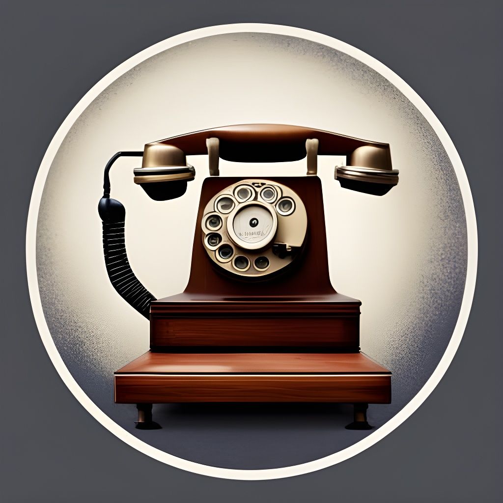 Sticker of a antique telephone