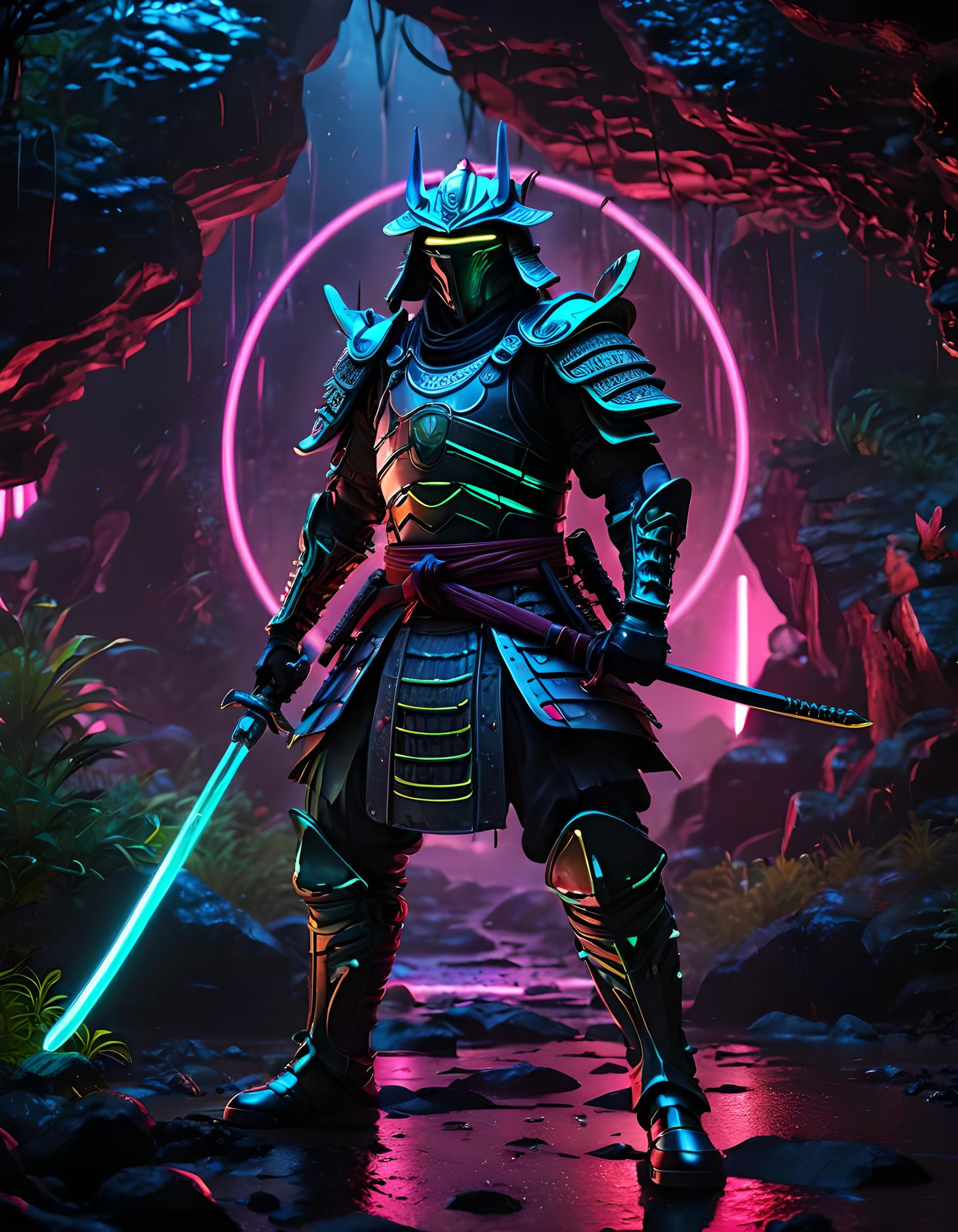 Neon Samurai   by @Tonutz