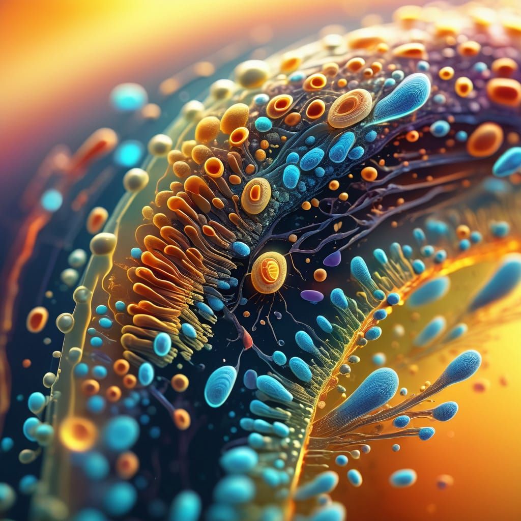 Ultra close-up of the edge of a fingernail, layers and layers visible like a shell. On the layers is ...  by @Dorian