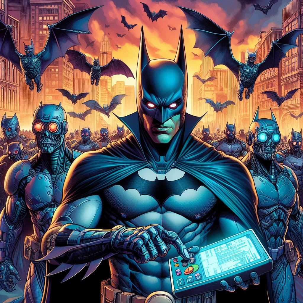 Batman controls his army