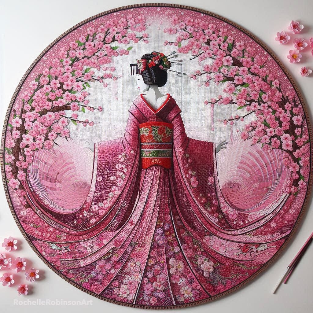 Cherry Blossom & Dragon Kimono