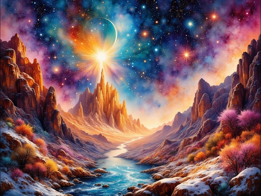 <lora:divineOil:1.0><lora:EtherealVisionsFlux:1.0> Dreamscapes Soft bokeh Beautiful composition <lora:PR AlcoholWCGlass:1.0> Alcohol Ink A c...