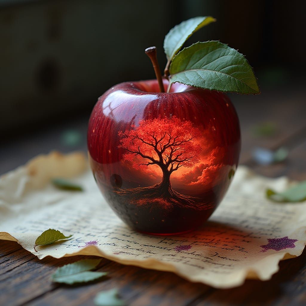 An apple remembers its tree  by @Dexx