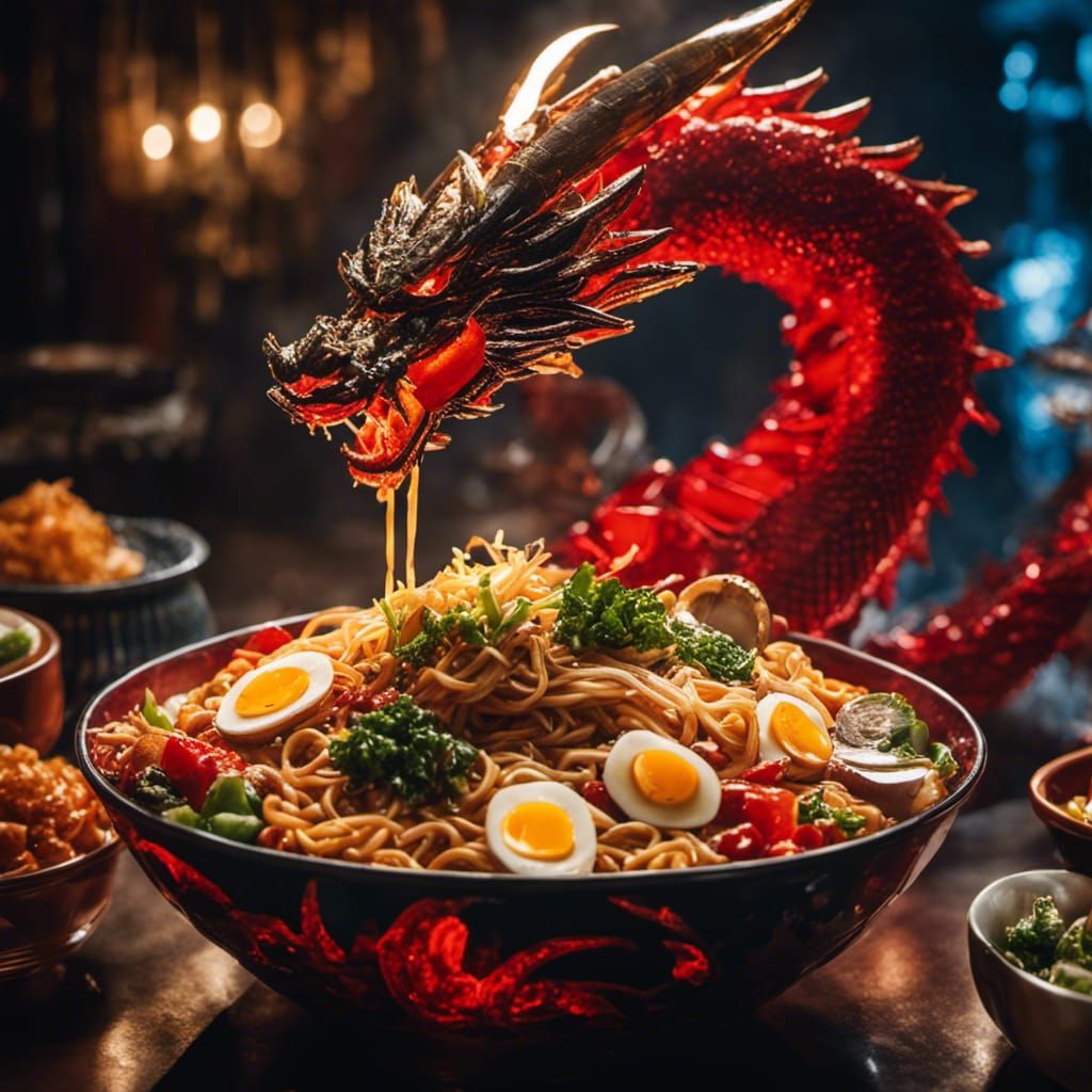 Spicy Dragon Ramen  by @Dreamstar