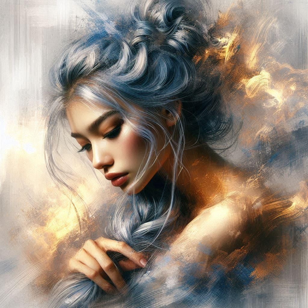 Oil Painting  double exposure