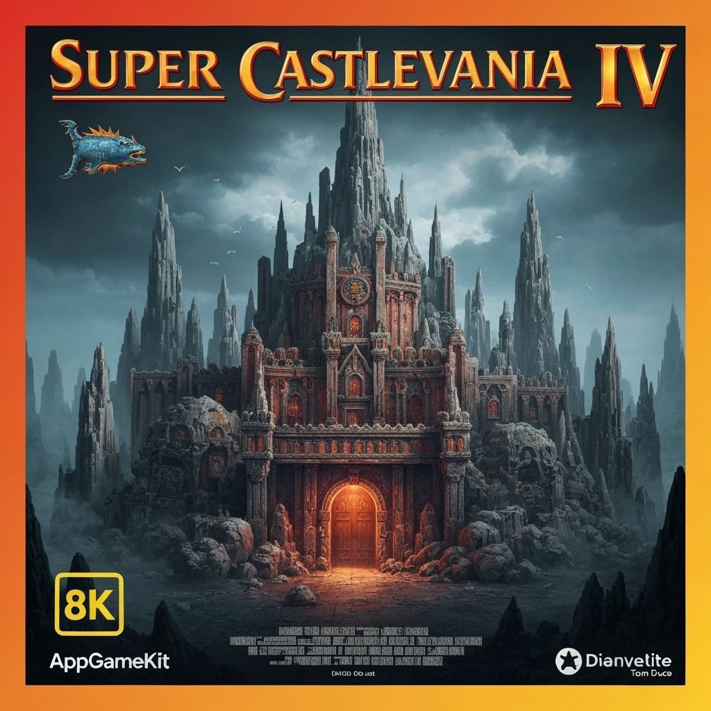 SUPER CASTLEVANIA IV...video game  cover  by @Jenim