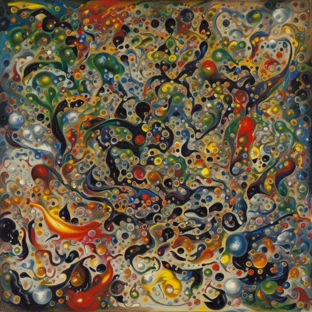 Fractal Angles, Dodecaedron, expressionism, abstract art, fantastical, psychedelic, oil on canvas, deep triadic colors, dark colors, fractal...