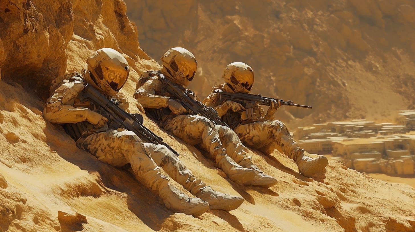 Desert Operators on Overwatch with Eyes On Alien Mercs