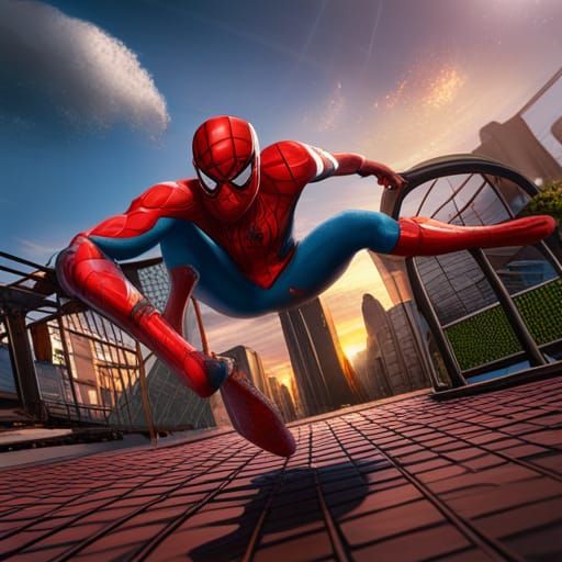 Spiderman Jump - AI Generated Artwork - NightCafe Creator